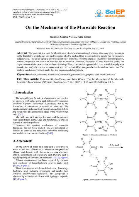 what is the mechanism of murexide test